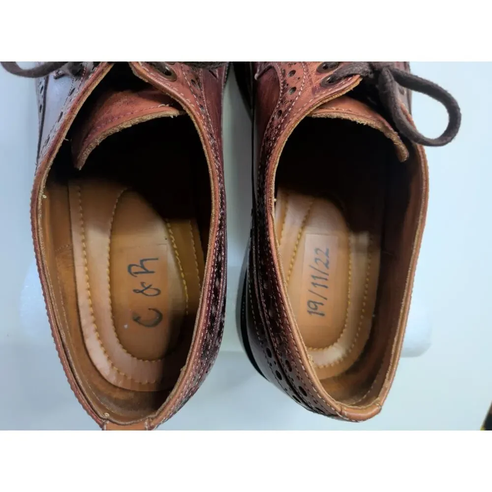 Eclectic Grandpa handmade leather derby oxford Size 26.5 /8.5